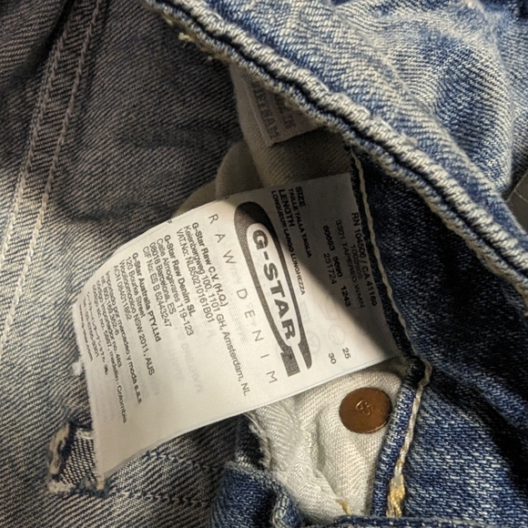 NWT, G-star 3301 raw, destroyed, boyfriend jeans 25 x 32 relaxed fit - Picture 6 of 12
